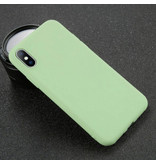 USLION Custodia in silicone ultrasottile per iPhone 7 Plus Cover in TPU verde chiaro
