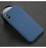 USLION Funda de silicona ultradelgada para iPhone 7 Plus, carcasa de TPU, azul marino