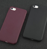 USLION Coque en silicone ultra-mince pour iPhone 8 Housse en TPU Marron