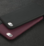 USLION Custodia in silicone ultra sottile per iPhone 7 Plus Cover in TPU rossa