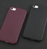 USLION Funda de silicona ultradelgada para iPhone 6S, carcasa de TPU, marrón