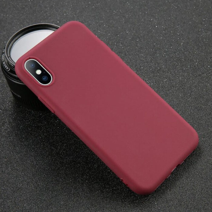 USLION Funda de silicona ultradelgada de TPU para iPhone XR, marrón