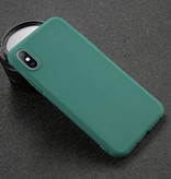 USLION Custodia in silicone ultrasottile per iPhone XS Cover in TPU verde