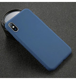 USLION Custodia in silicone ultrasottile per iPhone XS Cover in TPU Navy