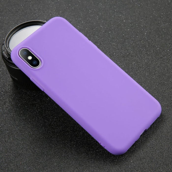 Etui silikonowe Ultraslim do iPhone'a XS Max Etui z TPU w kolorze fioletowym