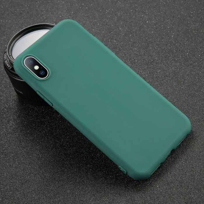 Custodia in silicone ultrasottile per iPhone XS Max Cover in TPU verde