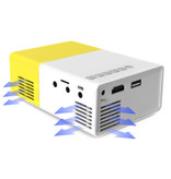 Salange Proyector LED YG300 - Mini Beamer Home Media Player Amarillo