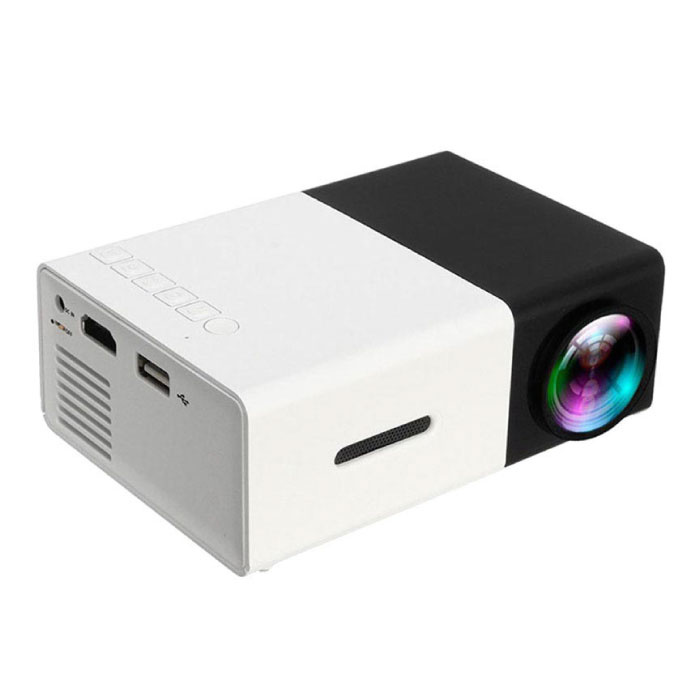 Salange YG300 LED-Projektor - Mini Beamer Home Media Player Schwarz