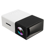 Salange Proyector LED YG300 - Mini Beamer Home Media Player Negro