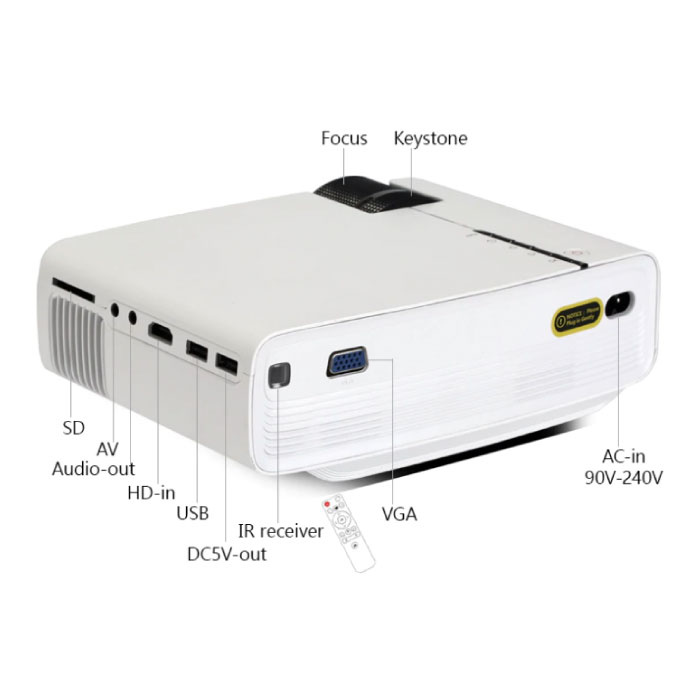 BYINTEK Sky K1 Plus LED-Projektor - Beamer Home Media Player