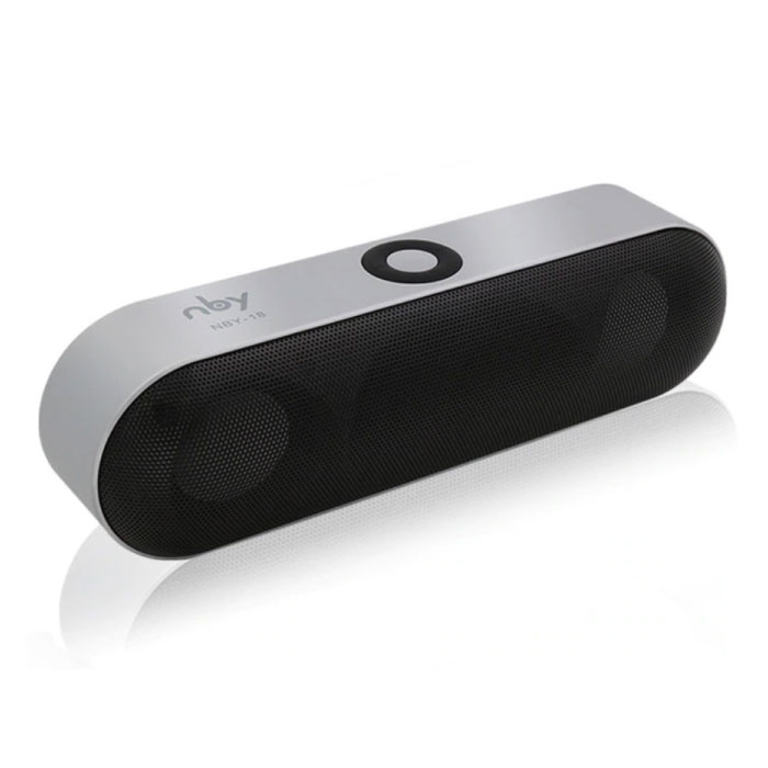 NBY-18 Mini Altavoz de barra de sonido inalámbrico Caja de altavoz inalámbrico Bluetooth 3.0 Plata
