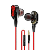 Rovtop Z2 Kabelgebundene Kopfhörer Eartjes Ecouteur mit Mikrofon Kopfhörer Rot
