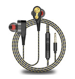 Rovtop Z2 Kabelgebundene Kopfhörer Eartjes Ecouteur mit Mikrofonkopfhörer Schwarz