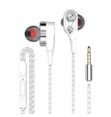 Rovtop Z2 Wired Earphones Oortjes Ecouteur met Microfoon Oortelefoon Wit