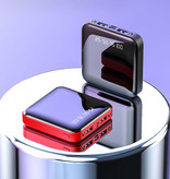 YTA Mini Externe 20.000mAh Powerbank 2x USB LED Display Notfall Akku Ladegerät Ladegerät Rot