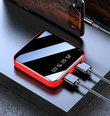 YTA Mini esterno 20.000mAh Powerbank 2x USB LED Display Batteria di emergenza Caricabatterie Caricabatterie Rosso