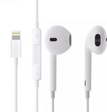 Stuff Certified® Auriculares con cable Lightning para iPhone Buds Auriculares Auriculares Ecouteur con micrófono Blanco