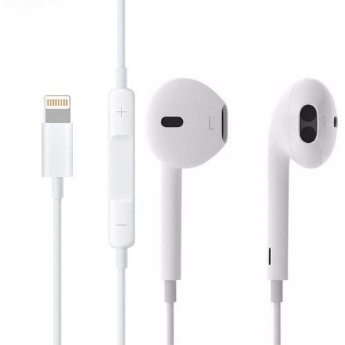 Auriculares con cable Lightning para iPhone Buds Eartjes Ecouteur con micrófono Auricular Blanco