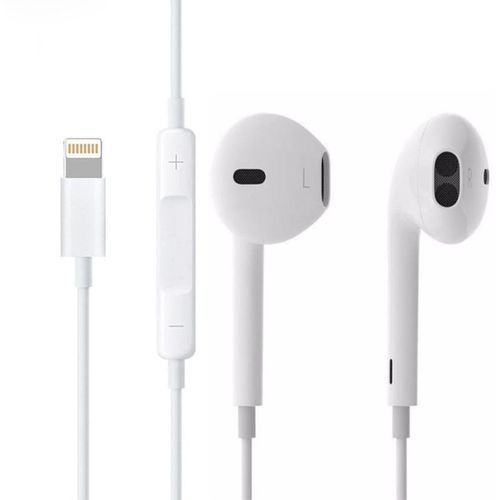 Écouteurs d'écouteurs filaires Lightning pour iPhone Buds Eartjes Ecouteur avec microphone écouteurs blanc