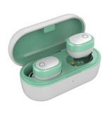 AUSDOM TW01S Bezprzewodowe słuchawki TWS Bezprzewodowe słuchawki douszne Bluetooth 5.0 Słuchawki douszne Słuchawki douszne Zielony