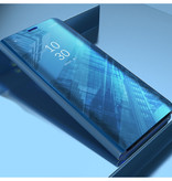 Stuff Certified® Samsung Galaxy S7 Edge Smart Spiegel Flip Case Cover Hülle Blau