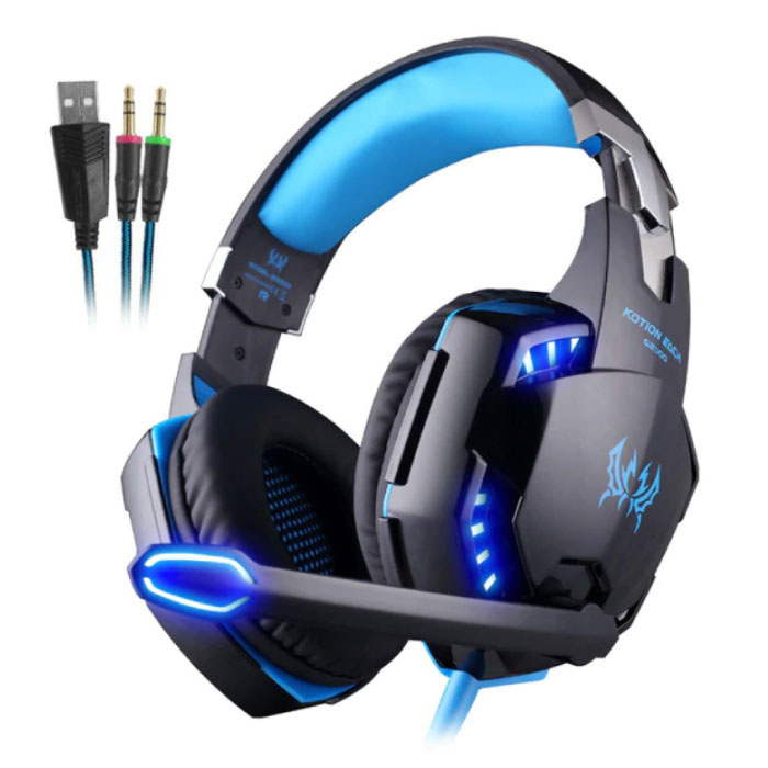 CADA G2000 Auriculares estéreo para juegos Auriculares Auriculares con micrófono Azul