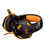 Kotion Each CHAQUE G2000 Écouteurs de jeu stéréo Casque d'écoute avec microphone orange