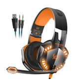 Kotion Each CHAQUE G2000 Écouteurs de jeu stéréo Casque d'écoute avec microphone orange