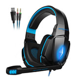 Kotion Each CHAQUE G4000 Écouteurs de jeu stéréo Casque d'écoute avec microphone bleu