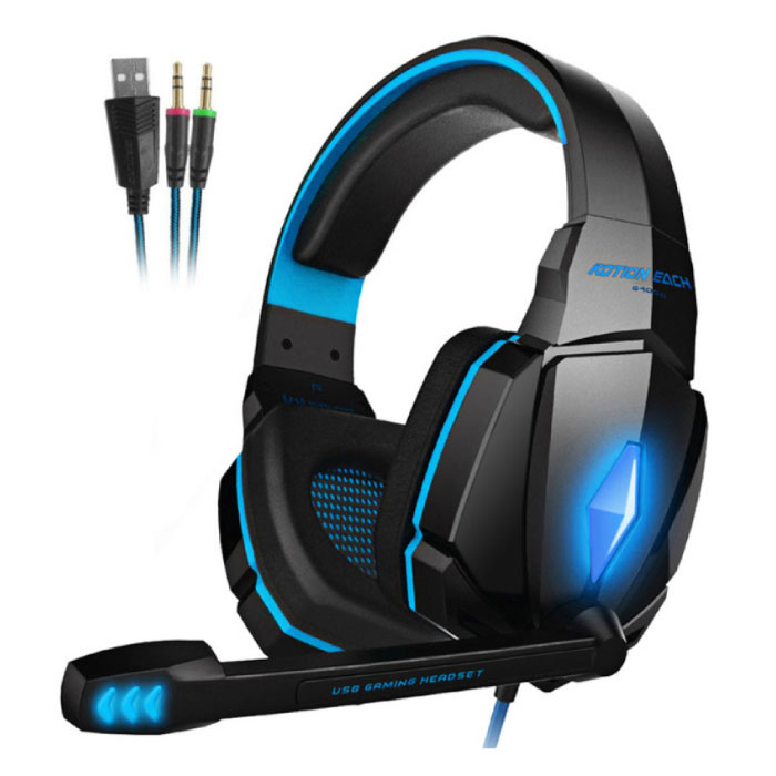 CADA G4000 Auriculares estéreo para juegos Auriculares Auriculares con micrófono Azul