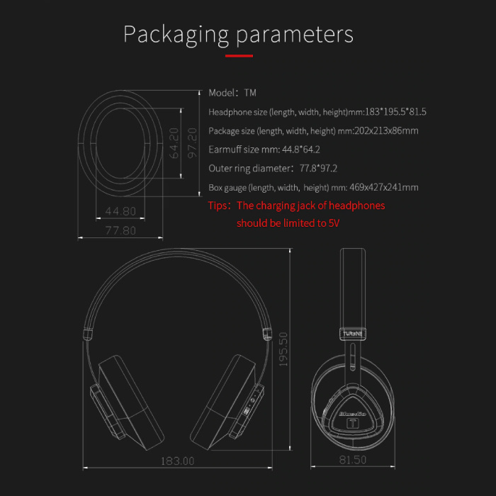 Bluedio TM Casque sans fil Casque sans fil Bluetooth Stéréo Gaming Rouge