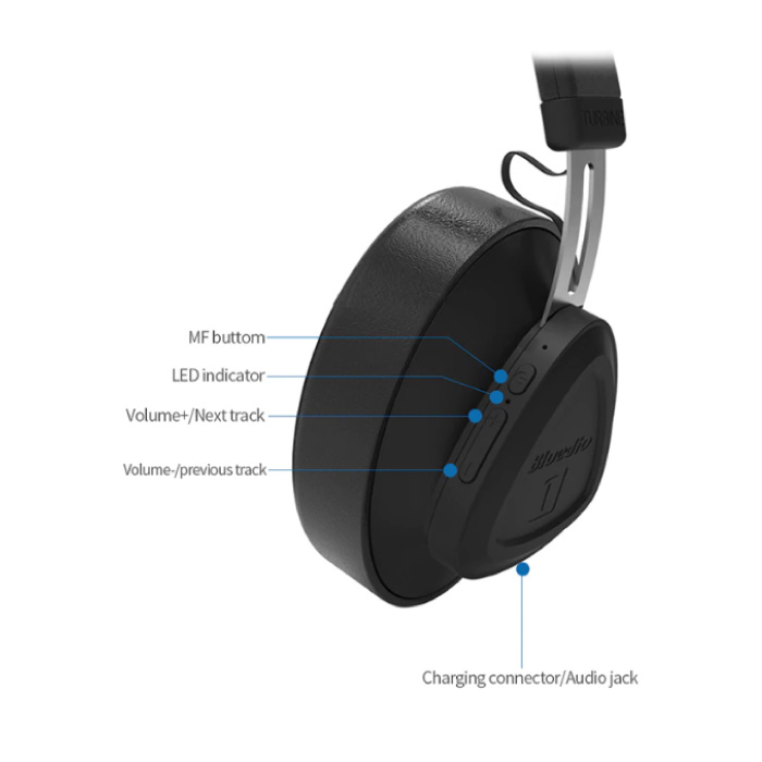 Bluedio TM Casque sans fil Casque sans fil Bluetooth Stéréo Gaming Rouge