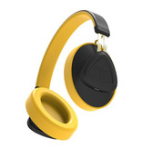 Bluedio TM Cuffie senza fili Cuffie senza fili Bluetooth Cuffie stereo da gioco Gialle