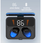 CBA ES01 TWS Auriculares inalámbricos con control táctil inteligente Bluetooth 5.0 Auriculares inalámbricos en la oreja Auriculares Auriculares Powerbank Rojo
