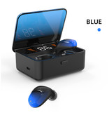 CBA ES01 TWS Draadloze Smart Touch Control Oortjes Bluetooth 5.0 Ear Wireless Buds Earphones Earbuds Oortelefoon Powerbank Blauw