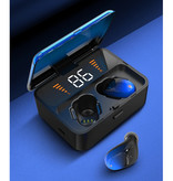 CBA ES01 TWS Auriculares inalámbricos con control táctil inteligente Bluetooth 5.0 Auriculares inalámbricos en la oreja Auriculares Auriculares Powerbank Azul