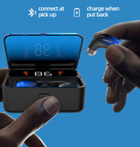 CBA ES01 TWS Wireless Smart Touch Control Earpieces Bluetooth 5.0 In-Ear Wireless Buds Earphones Earbuds Earphone Powerbank Blue