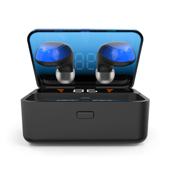 ES01 TWS Bezprzewodowe słuchawki Smart Touch Control Słuchawki douszne Bluetooth 5.0 Bezprzewodowe słuchawki Słuchawki douszne Powerbank Słuchawki niebieskie