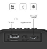 Ukkuer Altoparlante wireless Altoparlante esterno Altoparlante wireless Bluetooth 4.2 Scatola soundbar nera