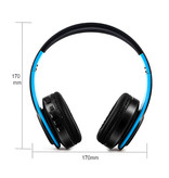 ZAPET Draadloze Koptelefoon Bluetooth Wireless Headphones Stereo Gaming Rood-Zwart