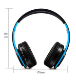 ZAPET Casque sans fil Bluetooth Casque sans fil Stéréo Gaming Bleu-Noir