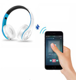 ZAPET Cuffie senza fili Cuffie senza fili Bluetooth Cuffie stereo da gioco Blu-Nero