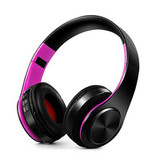 ZAPET Casque sans fil Bluetooth Casque sans fil Stéréo Gaming Violet-Noir