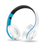 ZAPET Cuffie senza fili Cuffie senza fili Bluetooth Cuffie stereo da gioco Blu-Bianco