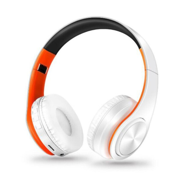 Cuffie senza fili Cuffie senza fili Bluetooth Cuffie stereo da gioco Arancione-Bianco