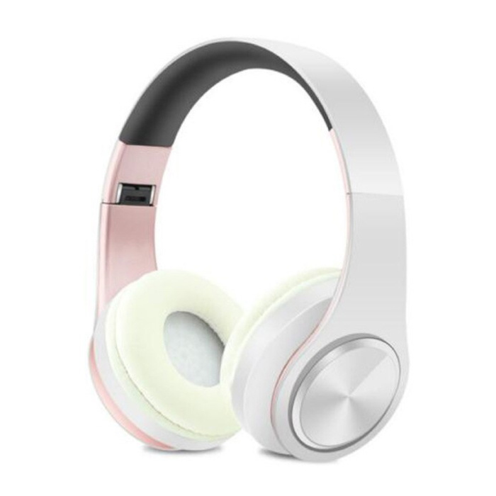 Drahtlose Kopfhörer Bluetooth Drahtlose Kopfhörer Stereo Gaming Pink-White