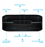 NBY Drahtloser Lautsprecher Externer Lautsprecher Drahtloser Bluetooth 4.2-Lautsprecher Soundbar Box Silber