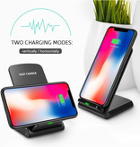 DCAE Schnelles Qi Desktop Wireless-Ladegerät Universal 9V - 1.67A Wireless Charging Pad Schwarz