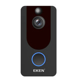 EKEN Campanello Y7 con telecamera e WiFi - Citofono Wireless Smart Home Security Alarm IR Night Vision