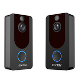 EKEN Dzwonek Y7 z kamerą i WiFi - domofon Bezprzewodowy inteligentny alarm bezpieczeństwa w domu IR Night Vision
